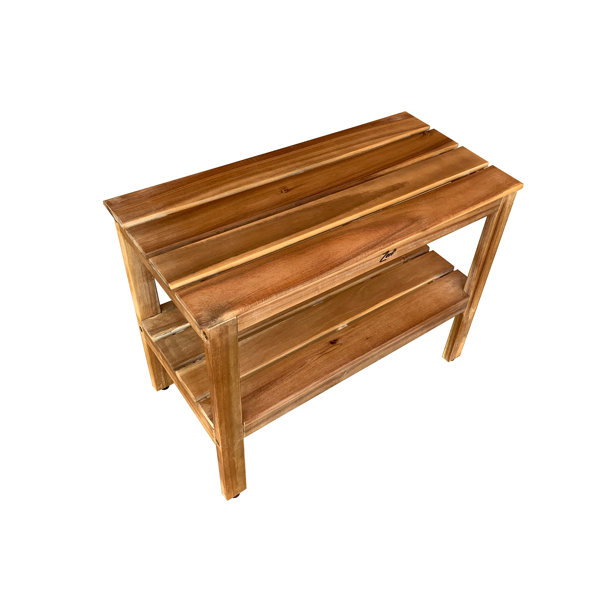 Zen 24 W Acacia Wood Shower Bench Reviews Wayfair   Zen 24' W Acacia Wood Shower Bench 